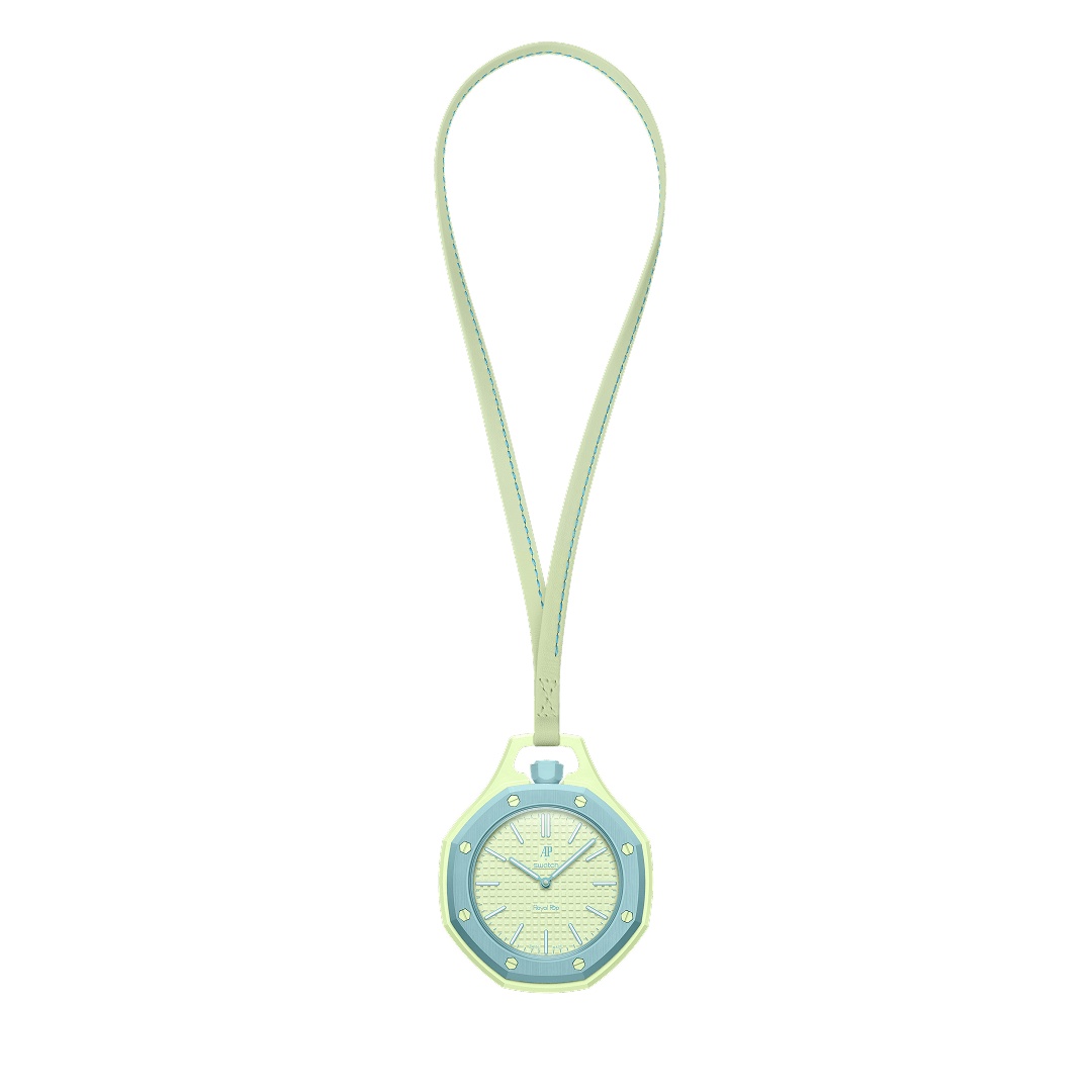 Swatch Royal Pop Blaue Acht — Lime Green · Electric Blue pocket watch