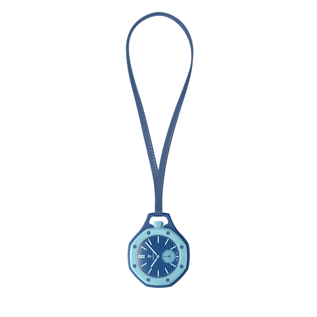 Swatch Royal Pop Lan Ba — Royal Blue · Light Blue pocket watch